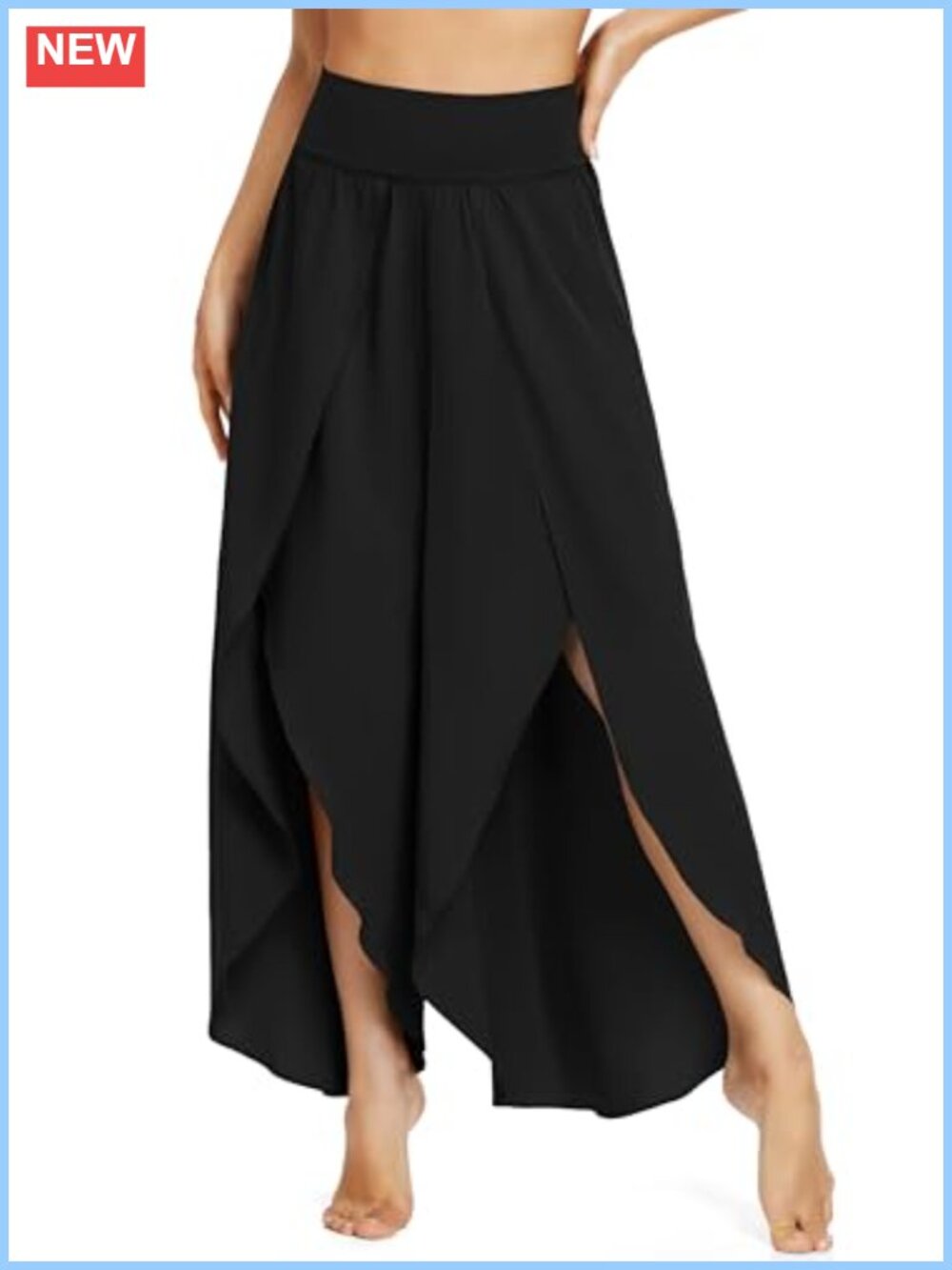 Flowy Wide Leg Palazzo Pants High Waisted Boho Harem